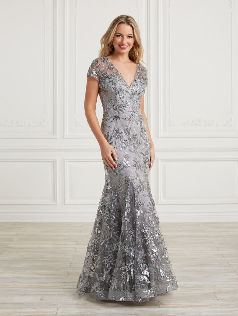 Flourish in this Detailed Mother's Gown - Bridal and Formal