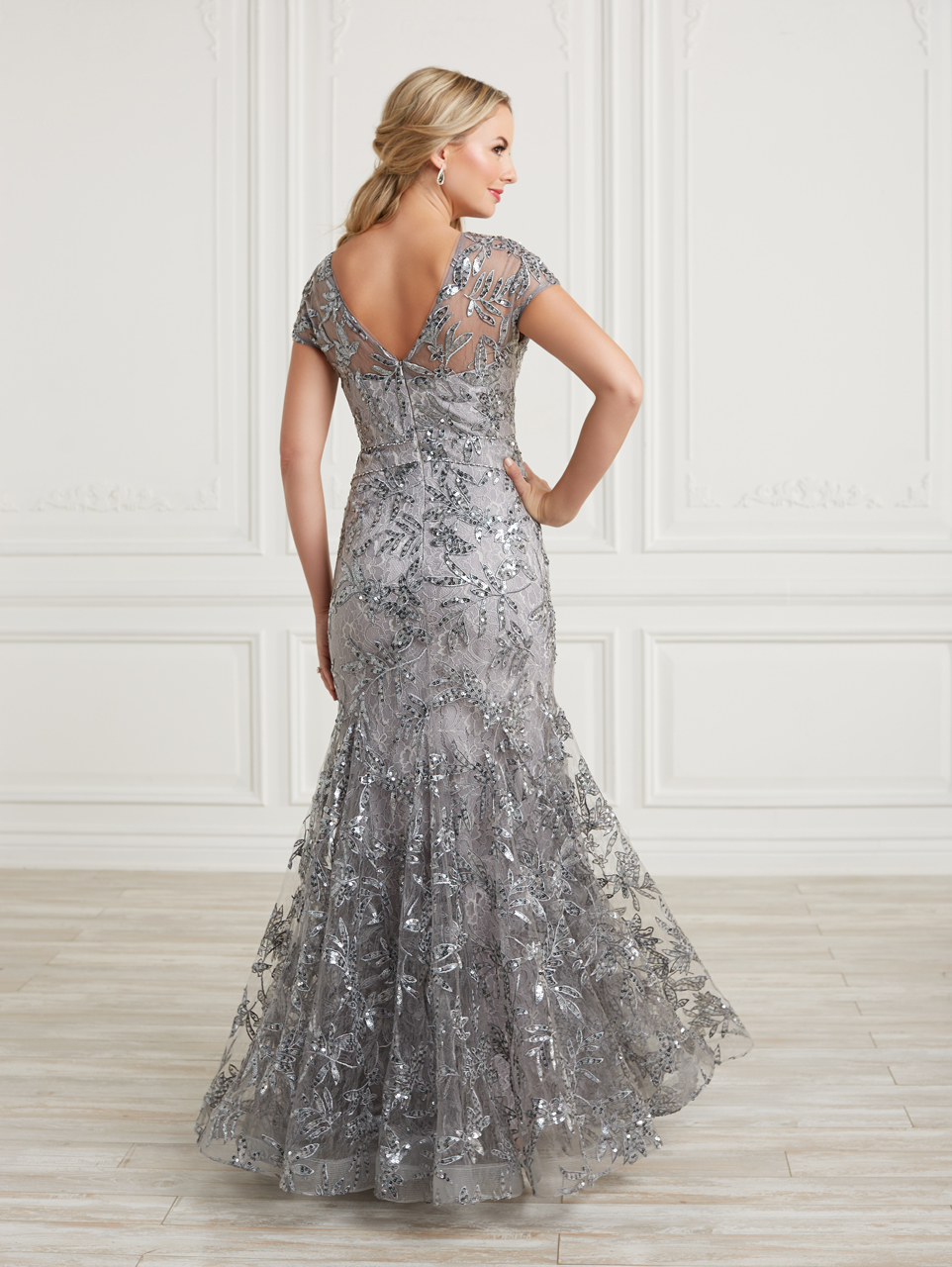 Flourish in this Detailed Mother's Gown - Bridal and Formal